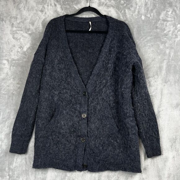 Free People Sweaters - Free People Womens Cardigan Button Up Size Medium Blue